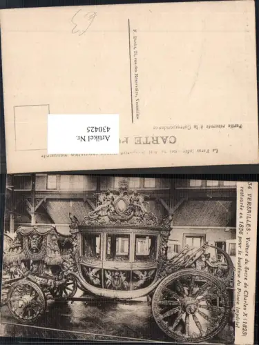 430425,Kutsche Versailles Voiture du Sacre de Charles X Adel