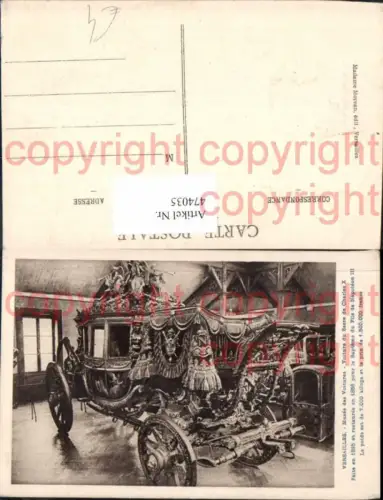 474035,Kutsche Versailles Musee de Voitures Voiture du Sacre de Charles X