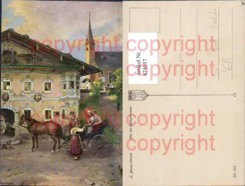 474057,Künstler Ak L. Blume-Siebert Auf der Hochzeitsreise Kutsche Pferdekutsche