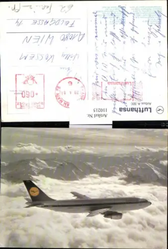 110215,Verkehrsflugzeug Flugzeug Lufthansa Airbus A 300 über d. Wolken