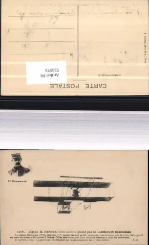 528573,Aviatik Lt. Camerman Biplan H. Farman Flugzeug Flieger