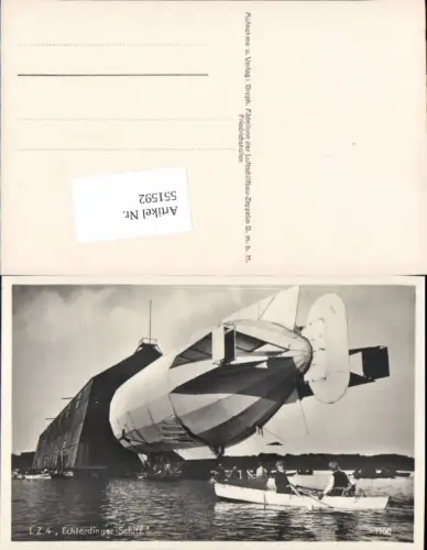 551592,tolle AK Zeppelin Luftschiff LZ 4 Echterdinger Schiff Boot Werft