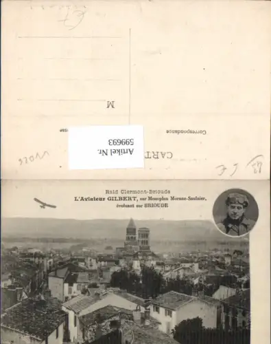 599693,Segelflugzeug Flugzeug L Aviateur Gilbert Monoplan Morane-Saulnier Brioude