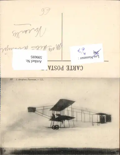 599695,Segelflugzeug Flugzeug L Aeroplane Farman Aviatik