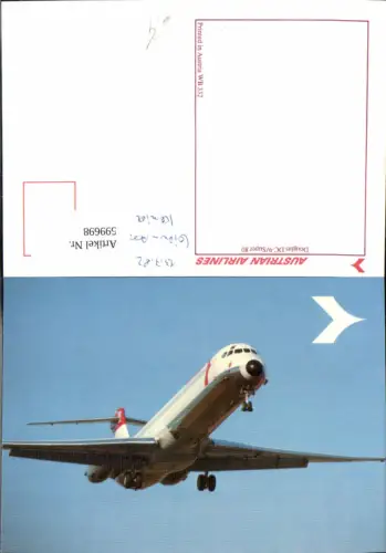 599698,Flugzeug Austrian Airlines Douglas DC-9/Super 80