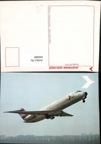 646880,Luftfahrt Flugzeug Austrian Airlines Douglas DC 9/32