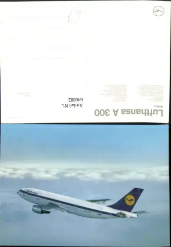 646882,Luftfahrt Flugzeug Lufthansa A 300 Airbus