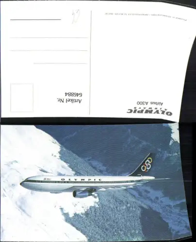 646884,Luftfahrt Flugzeug Olympic Airways Airbus A300