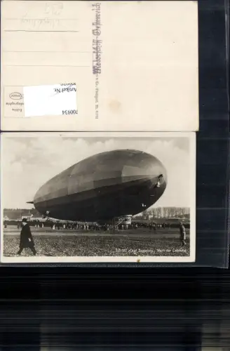 700934 LZ 127 Graf Zeppelin Luftschiff Magdeburg Flugplatz Landung