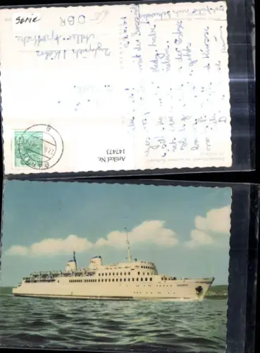 147473,Hochseeschiff Schiff Eisenbahnfährschiff d. Deutschen Reichsbahn MS Sassnitz