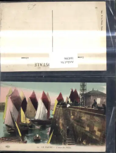164396,Künstler Ak Le Havre L Anse des Pilotes Segelschiff Schiff Hafen