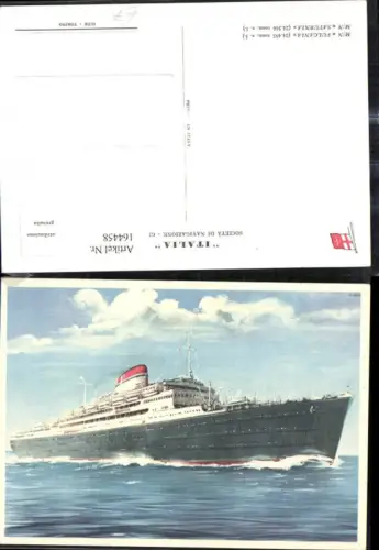 164458,Künstler Ak Hochseeschiff Schiff Dampfer M/N Saturnia Vulcania