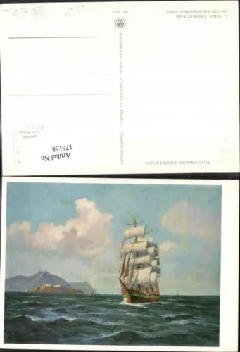 176158,Schiff G. Fürst Dreimastbark a. d. Kalabrischen Küste