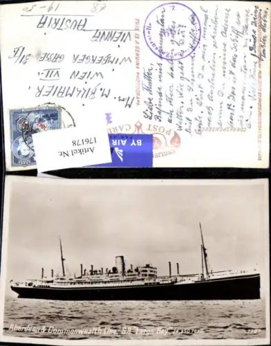 176178,Schiff Largs Bay Aberdeen e Commonwealth Line S. S.