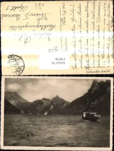 178756,Foto Ak Binnenschiff Schiff Traunsee v. Ebensee Feldpost