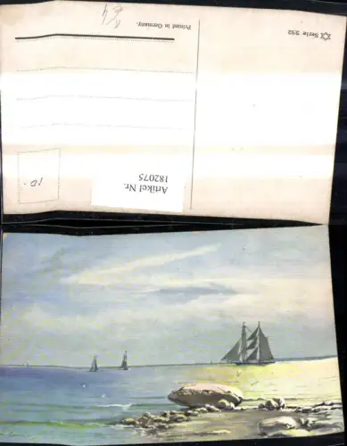 182075,Künstler Ak Segelschiff Schiff Segelboot Boote v. Küste
