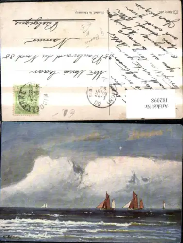 182098,Künstler Ak G. Ronin Segelschiff Schiffe