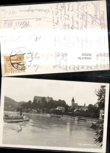 263232,Foto Ak Schiffe Binnenschiffe Dampfer Dürnstein u. Habsburg Grein a. d. Donau