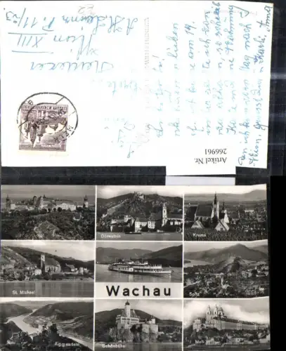 266961,Mehrbild Ak Schiff Binnenschiff Stadt Wien i. Wachau Dürnstein Spitz Melk