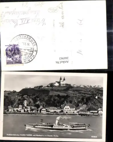 266963,Foto Ak Schiff Binnenschiff Dampfer Habsburg Maria Taferl Marbach a. d. Donau