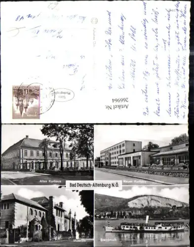 266964,Mehrbild Ak Schiff Binnenschiff Dampfer Hebe Bad Deutsch Altenburg Kurhaus Steinbruch