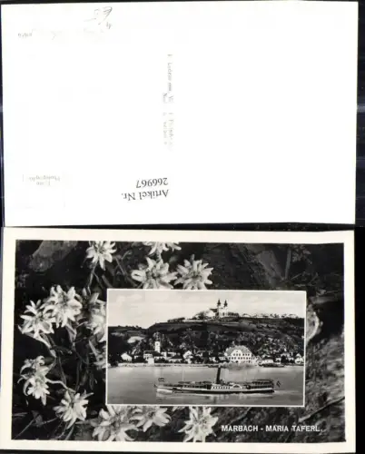 266967,Foto Ak Schiff Binnenschiff Dampfer Habsburg Marbach Maria Taferl Edelweiss