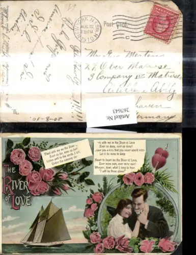 267643,Schiff Segelschiff Paar Liebe Rosen Blumen Text Spruch