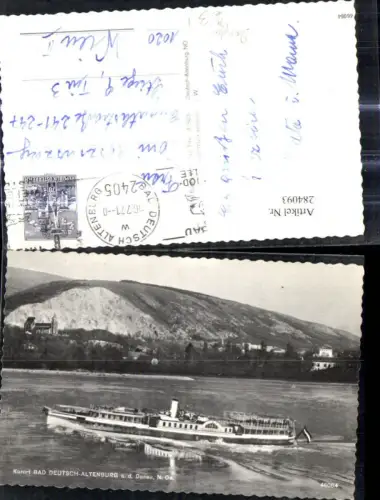 284093,Foto Ak Schiff Binnenschiff Dampfer Habsburg Bad Deutsch Altenburg a. d. Donau