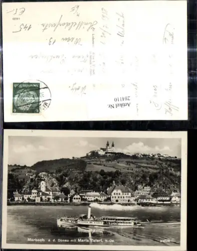 284110,Schiff Binnenschiff Dampfer Marbach a. d. Donau Maria Taferl Wallfahrtskirche