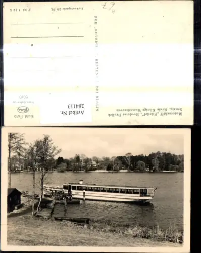 284113,Foto Ak Schiff Binnenschiff Motorschiff Friedel Reederei Paulick Senzig