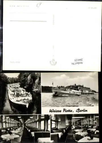 284125,Mehrbild Ak Schiff Binnenschiff Weisse Flotte Berlin Innenansicht Bord