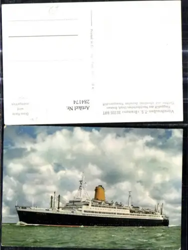 284174,Schiff Hochseeschiff Vierschrauben T.S. Bremen 32335 BRT Norddeutschen Lloyd Bremen