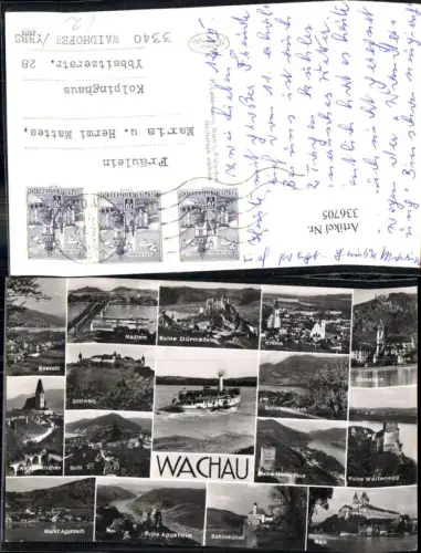 336705,Mehrbild Ak Wachau Dampfer Schiff Binnenschiff Ruine Hinterhaus Krems Dürnstein