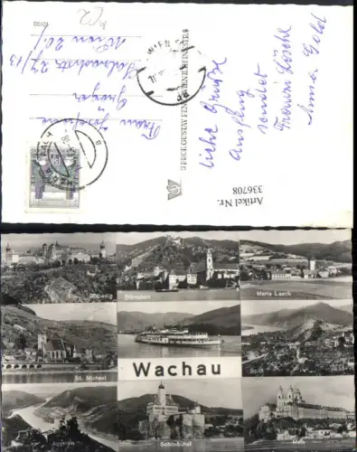 336708,Mehrbild A Wachau Schiff Binnenschiff Dampfer Stadt Wien Krems Göttweig Hinterhaus Dürnstein