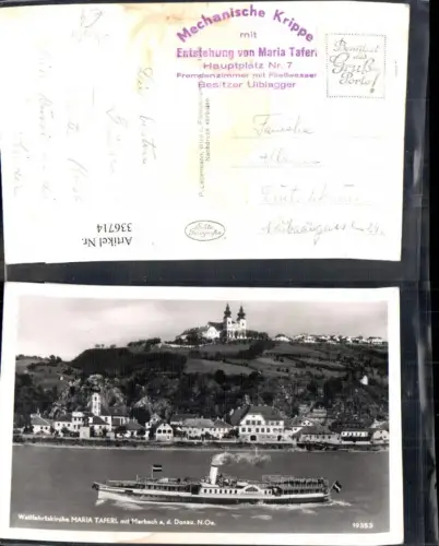 336714,Foto Ak Dampfer Habsburg Maria Taferl u. Marbach Schiff Binnenschiff