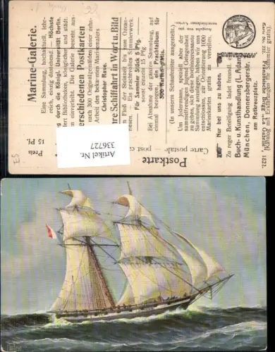 336727,Muster Künstler Ak Französische Brigg La Gazelle Schiff Segelschiff