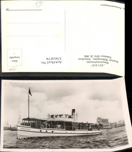 336876,Foto Ak Hochseeschiff Schiff S.S. Princesseplaat Spido Havenrondvaarten Ponton Willemsplein Rotterdam