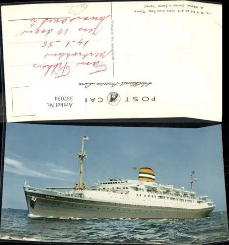 337034,Hochseeschiff Schiff m.v. Ryndam Holland America Line