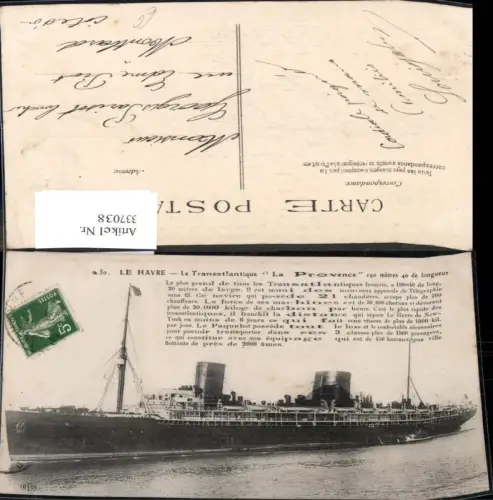 337038,Hochseeschiff Schiff Le Havre Le Transatlantique La Provence
