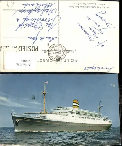 337045,Hochseeschiff Schiff s.s. Ryndam Holland America Line