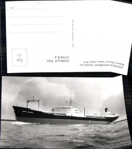 337051,Foto Ak Hochseeschiff Schiff Chevron Amsterdam Rederij Chevron Tankers Ned. N.V.