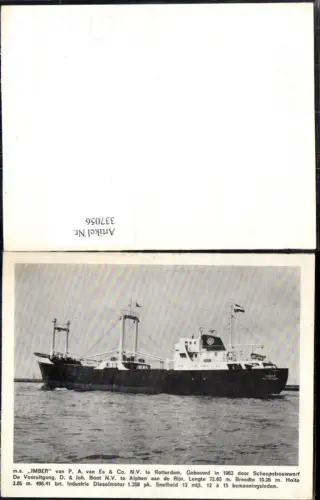 337056,Hochseeschiff Schiff m.s. Imber P.A. van Es Co N.V. te Rotterdam