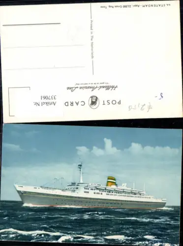 337061,Hochseeschiff Schiff s.s. Statendam Holland America Line