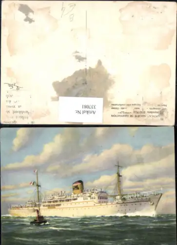 337081,Künstler Ak Hochseeschiff Schiff Adratica Societe de Navigation Paquebot