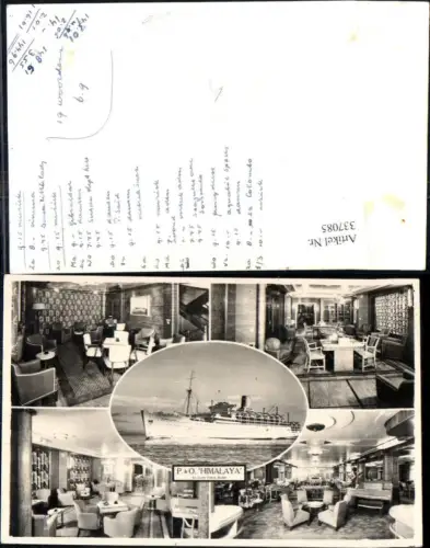 337085,Mehrbild Ak Hochseeschiff Schiff P e O Himalya 1 Class Public Rooms