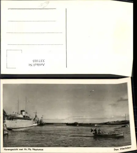 337103,Hochseeschiff Schiff Havengezicht met Hr. Ms. Neptunus Den Helder