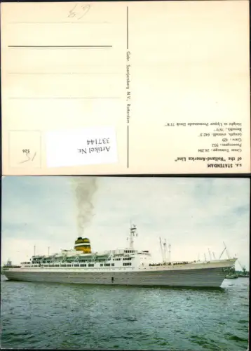 337144,Hochseeschiff Schiff s.s. Statendam Holland America Line