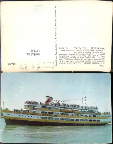 337158,Hochseeschiff Schiff S.S. Mount Vernon Wilson Lines