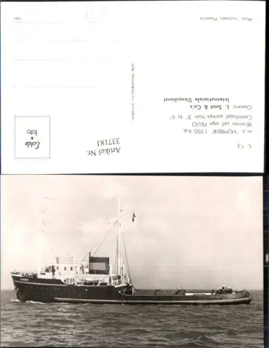 337181,Foto Ak Hochseeschiff Schiff m.t. Humber L. Smit Co