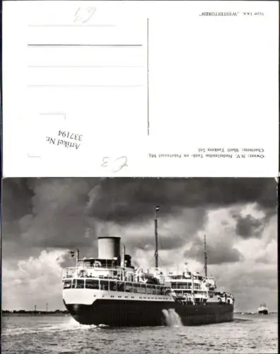 337194,Hochseeschiff Schiff t.s.s. Westertoren N.V. Nederlandse Tank en Paketvaart Mij Shell Tankers